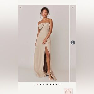 Monroe Chiffon Dress | Champagne